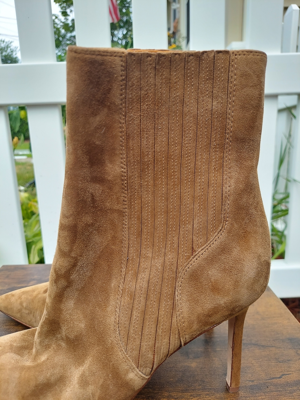 Veronica Beard Lisa Hazelwood Suede Pointed-Toe Ankle Boots Womens Size 10.5 - Picture 3 of 13